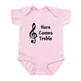 thumbnail image 1 of CafePress - Here Comes Treble Body Suit - Baby Light Bodysuit, Size Newborn - 24 Months, 1 of 4