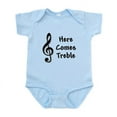 thumbnail image 1 of CafePress - Here Comes Treble Body Suit - Baby Light Bodysuit, Size Newborn - 24 Months, 1 of 4