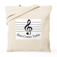 thumbnail image 1 of CafePress - Here Comes Treble .. Tote Bag - Unisex Canvas Tote Bag, Beige, 1-Piece, 1 of 6