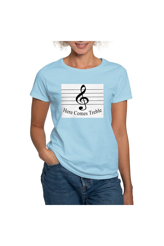- Here Comes Treble .. Women's Pink T Shirt - Women's Classic T-Shirt