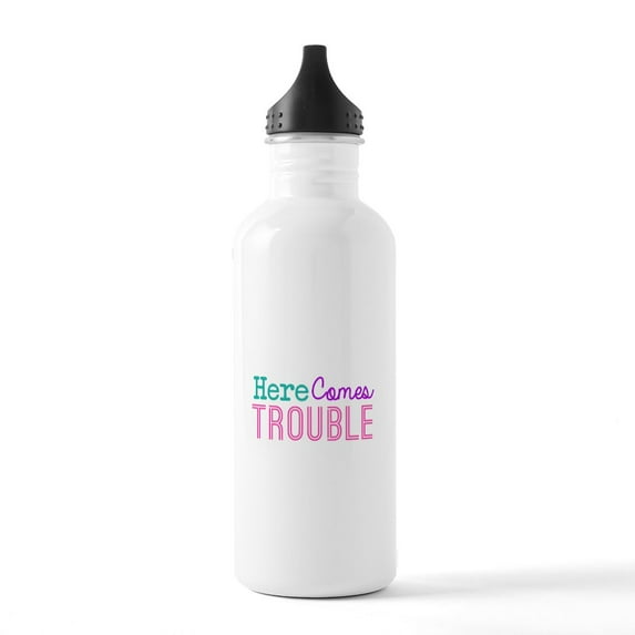 CafePress - Here Comes Trouble Gir Stainless Water Bottle 1 - Stainless Steel Water Bottle, Sports Bottle, 1.0L