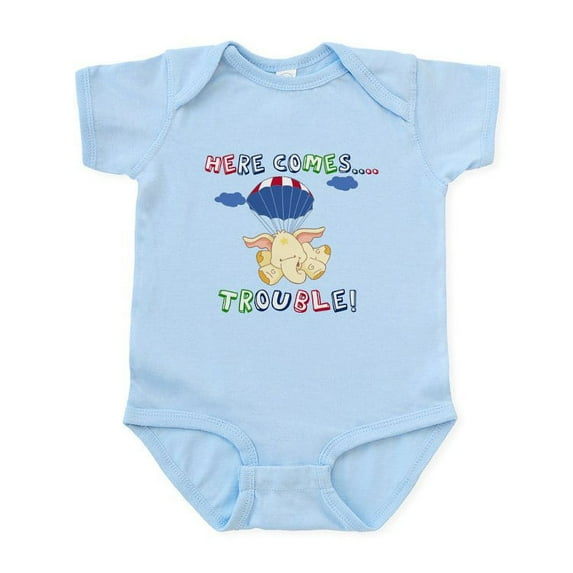 CafePress - Here Comes Trouble Infant Bodysuit - Baby Light Bodysuit, Size Newborn - 24 Months