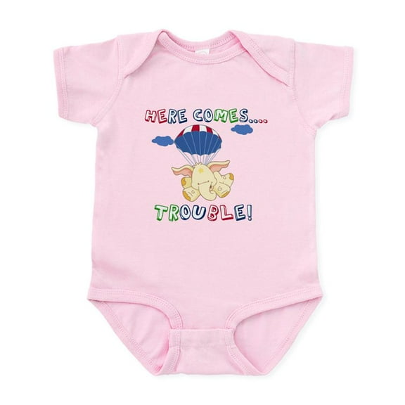 CafePress - Here Comes Trouble Infant Bodysuit - Baby Light Bodysuit, Size Newborn - 24 Months