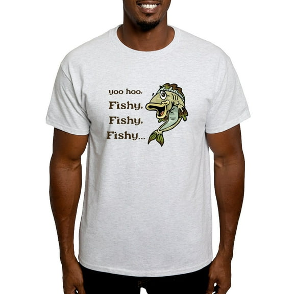 CafePress - Here Fishy Fishy Fishy Light T Shirt - Men's Classic Graphic T-Shirt