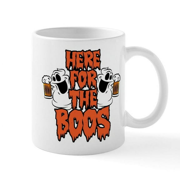 CafePress - Here For The Boos - 11 oz Ceramic Mug - Novelty Coffee Tea Cup