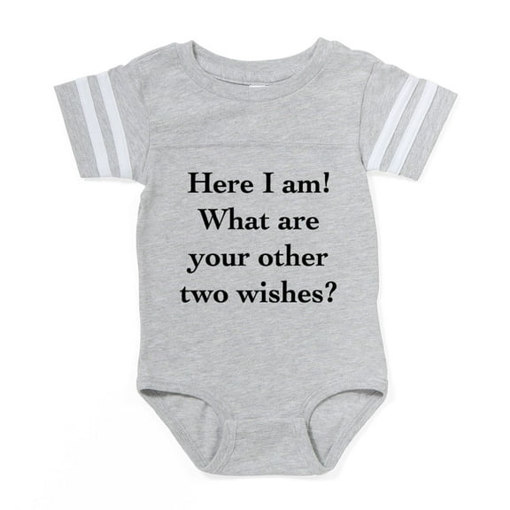 CafePress - Here I Am - Cute Infant Baby Football Bodysuit