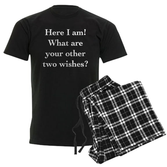 CafePress - Here I Am Men's Dark Pajamas - Men's Dark Loose Fit Cotton Pajama Set