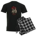 thumbnail image 1 of CafePress - Here's My Heart Cute Raccoon Blowing Kisses Quote - Men's Dark Loose Fit Cotton Pajama Set, 1 of 7