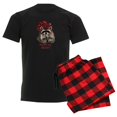 thumbnail image 1 of CafePress - Here's My Heart Cute Raccoon Blowing Kisses Quote - Men's Dark Loose Fit Cotton Pajama Set, 1 of 7