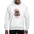 thumbnail image 1 of CafePress - Here's My Heart Cute Raccoon Blowing Kisses Quote - Pullover Hoodie, Hooded Sweatshirt, 1 of 4