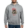 thumbnail image 1 of CafePress - Here's My Heart Cute Raccoon Blowing Kisses Quote - Pullover Hoodie, Hooded Sweatshirt, 1 of 4
