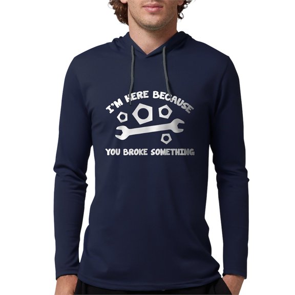 CafePress - Herebrokesomething3b - Mens Hooded Shirt
