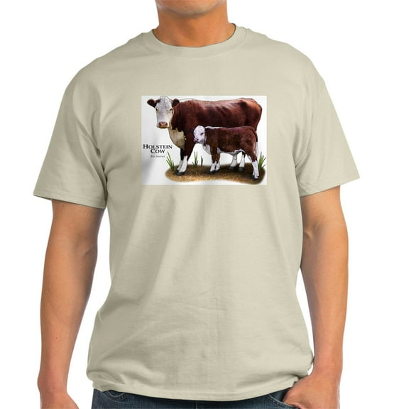 CafePress - Hereford Cow And Calf Light T Shirt - Men's Classic Graphic T-Shirt