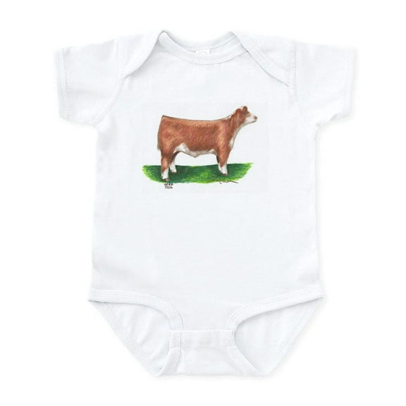CafePress - Hereford Steer Infant Bodysuit - Baby Light Bodysuit, Size Newborn - 24 Months