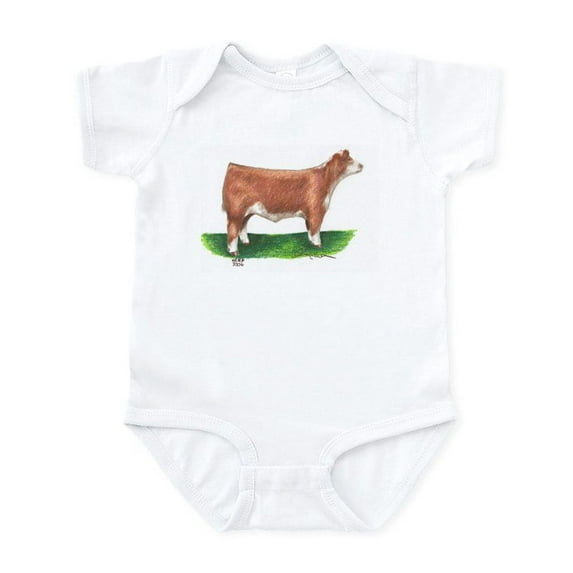 CafePress - Hereford Steer Infant Bodysuit - Baby Light Bodysuit, Size Newborn - 24 Months