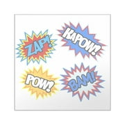 CafePress - Hero Pow Bam Zap Bursts Sticker - Square Sticker 3" x 3"