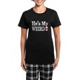 thumbnail image 1 of CafePress - Hes My Weirdo Couple Pajamas - Women's Short Sleeve Print T-Shirt and Pants Dark Cotton Pajama Set, 1 of 7