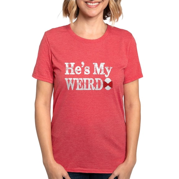 CafePress - Hes My Weirdo Couple Womens Tri Blend T Shirt - Womens Tri-blend T-Shirt