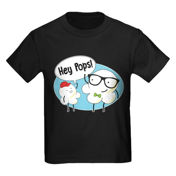 CafePress - Hey Pops Kids Dark T Shirt - Dark T-Shirt Kids XS-XL