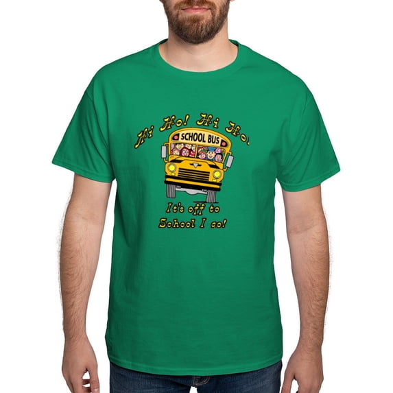 CafePress - Hi Ho School Bus Dark T Shirt - Men's Classic Graphic Cotton T-Shirt