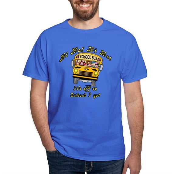 CafePress - Hi Ho School Bus Dark T Shirt - Men's Classic Graphic Cotton T-Shirt