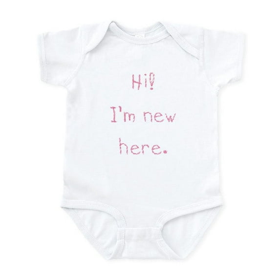 CafePress - Hi! I'm New Here. - Baby Light Bodysuit, Size Newborn - 24 Months