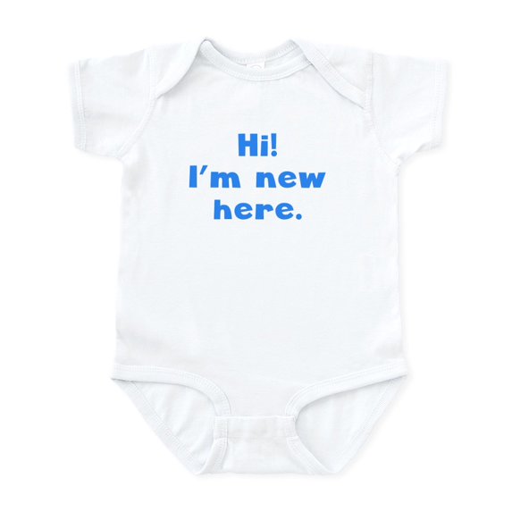 CafePress - Hi Im New Here Body Suit - Baby Light Bodysuit, Size Newborn - 24 Months