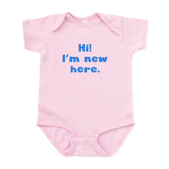 CafePress - Hi Im New Here Body Suit - Baby Light Bodysuit, Size Newborn - 24 Months