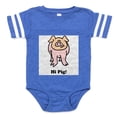 thumbnail image 1 of CafePress - Hi Pig - Cute Infant Baby Football Bodysuit, 1 of 3