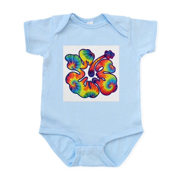 CafePress - Hibiscus Tie Dye 1 Body Suit - Baby Light Bodysuit, Size Newborn - 24 Months