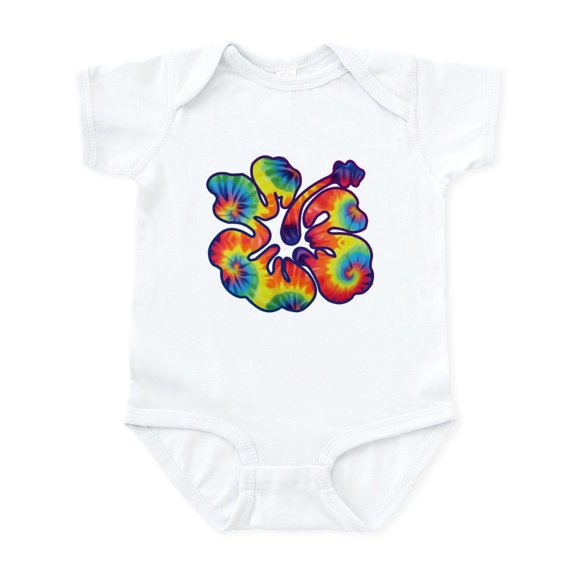 CafePress - Hibiscus Tie Dye 1 Body Suit - Baby Light Bodysuit, Size Newborn - 24 Months