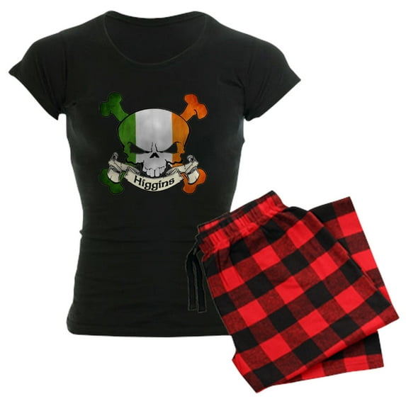 CafePress - Higgins Skull Women's Dark Pajamas - Women's Short Sleeve Print T-Shirt and Pants Dark Cotton Pajama Set