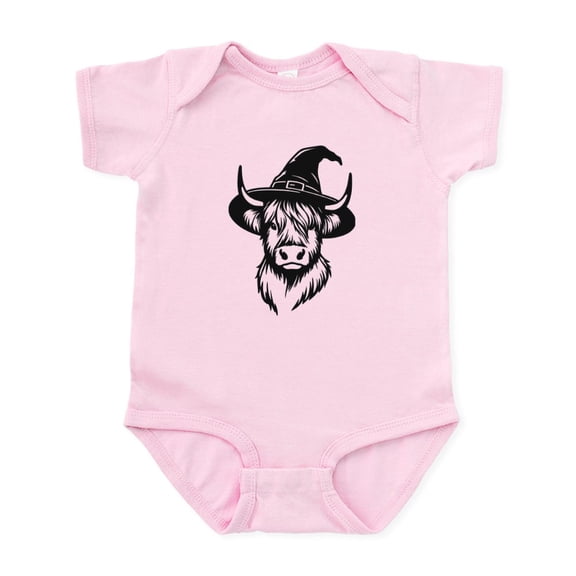 CafePress - Highland Cow In Witch Hat - Baby Light Bodysuit, Size Newborn - 24 Months