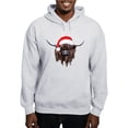 thumbnail image 1 of CafePress - Highland Cow Santa Hat Xmas Sweatshirt - Pullover Hoodie, Hooded Sweatshirt, 1 of 4