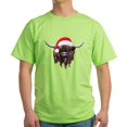 thumbnail image 1 of CafePress - Highland Cow Santa Hat Xmas T Shirt - Light T-Shirt - CP, 1 of 4