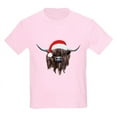 thumbnail image 1 of CafePress - Highland Cow Santa Hat Xmas T Shirt - Light T-Shirt Kids XS-XL, 1 of 4