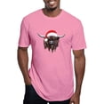 thumbnail image 1 of CafePress - Highland Cow Santa Hat Xmas T Shirt - Men's Fitted T-Shirt, 1 of 4