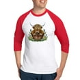 thumbnail image 1 of CafePress - Highland Cow Sitting In A Metal - Cotton Baseball Jersey, 3/4 Raglan Sleeve Shirt, 1 of 4