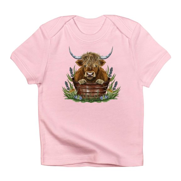 CafePress - Highland Cow Sitting In A Metal Infant T Shirt - Infant T-Shirt