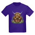 thumbnail image 1 of CafePress - Highland Cow Sitting In A Metal Kids T Shirt - Dark T-Shirt Kids XS-XL, 1 of 4