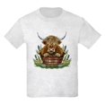 thumbnail image 1 of CafePress - Highland Cow Sitting In A Metal Kids T Shirt - Light Classic Kids Graphic, Short Sleeve T-Shirt, Sizes XS-XL, 1 of 4