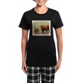 thumbnail image 1 of CafePress - Highland Cow With Calf 9Y316D 048 Pajamas - Women's Short Sleeve Print T-Shirt and Pants Dark Cotton Pajama Set, 1 of 7