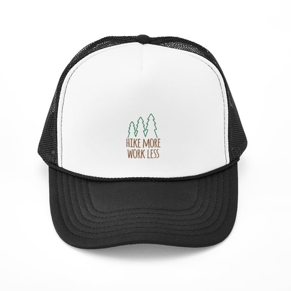 CafePress - Hike More Work Less - Adjustable Unisex Printed Trucker Hat with Mesh Back
