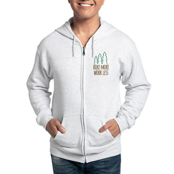CafePress - Hike More Work Less Zip Hoodie - Zip Hoodie, Classic Hooded Sweatshirt with Metal Zipper