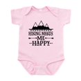 thumbnail image 1 of CafePress - Hiking Makes Me Happy Body Suit - Baby Light Bodysuit, Size Newborn - 24 Months, 1 of 4