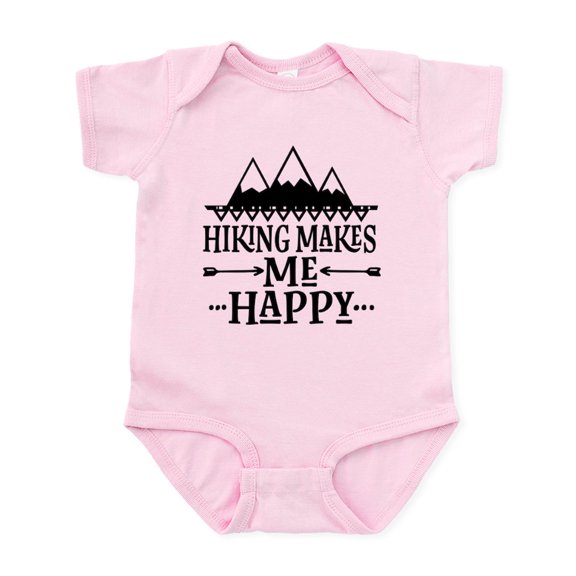 CafePress - Hiking Makes Me Happy Body Suit - Baby Light Bodysuit, Size Newborn - 24 Months