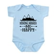 thumbnail image 1 of CafePress - Hiking Makes Me Happy Body Suit - Baby Light Bodysuit, Size Newborn - 24 Months, 1 of 4
