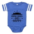 thumbnail image 1 of CafePress - Hiking Makes Me Happy - Cute Infant Baby Football Bodysuit, 1 of 3