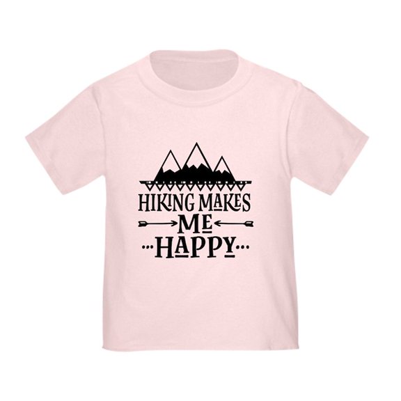 CafePress - Hiking Makes Me Happy T Shirt - Cute Toddler T-Shirt, 100% Cotton