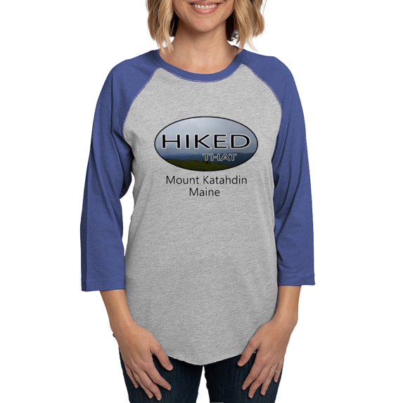 CafePress - Hiking Mount Katahdin Long Sleeve T Shirt - Womens Baseball Tee
